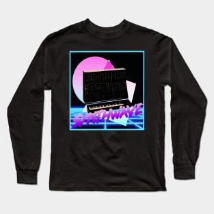 Synthwave Synth Retrowave Retro Korg Moog Keyboard Long Sleeve T-Shirt